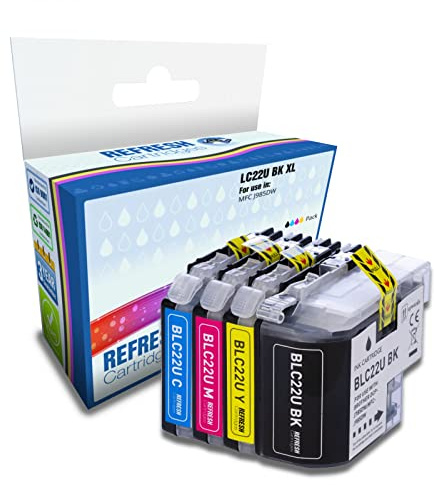 Refresh Cartridges Compatible Ink Cartridge Replacement for Brother LC22U BK XL (Multi-Colour)