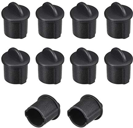 sourcing map 10St BNC Anschluss Schutzkappe 9,5mm-11mm Dmr Schwarz | Silikon Abdeckung Anti Staub, Silikon