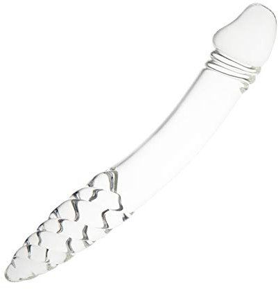 Dildos dobles de vidrio, Roluck Dildo anal Crystal Penis Butt Plug Estimulación del punto G Juguete sexual anal para hombres y mujeres