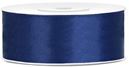 25 Meter dunkelblaues Satinband Dunkelblau 25mm breit Schleifenband Dekoband Geschenkband dunkelblaue Schleife Stoffband navy