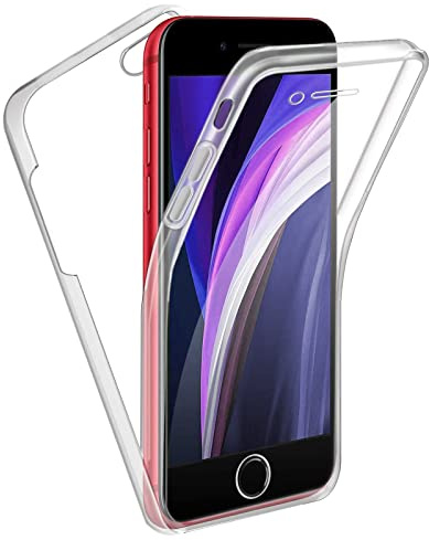 TBOC Coque pour iPhone SE (2020) [4.7] Housse [Transparent] Complète [Silicone TPU] Full Body [360 Degrés] Intégral Protection [Avant Flexible] [Arrière Rigide] Portable Etui Anti Choc Rayures