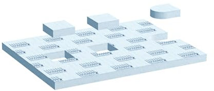 LUX ELEMENTS Unterbauelement für Höhenausgleich von Duschböden 120 x 90cm I Hartschaum Duschbodenelement mit Füllstücken I Einfaches Zuschneiden I Blau