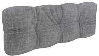 POKAR Palettenkissen Palletenauflagen Palettenpolster Palettensofa Palettenmöbel Schaumflocken Kissen für Europaletten Sitzkissen 120x40, Grau