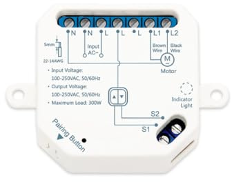 Interrupteur WiFi Volets Roulants Automatiques Blanc