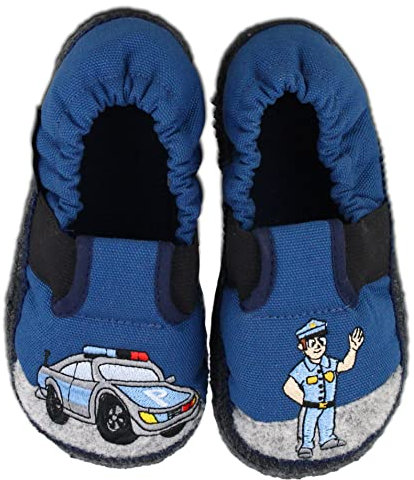 Beck Mädchen Polizei Hüttenschuhe, Blau, 27 EU