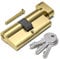 Bwintech 100mm(50T/50) Brass Euro Cylinder Lock,Door Barrel Lock,Thumbturn Knob with 3 Standard Keys,Anti-Pick,Anti-Bump,Anti Drill,High Security for UPVC,Wooden,Composite Doors