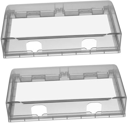 FOMIYES 2pezzi Copripresa Autoadesiva e Resistente Alle Intemperie Protezione Per Spina in Temperato Design Elegante Per Cucina e Bagno
