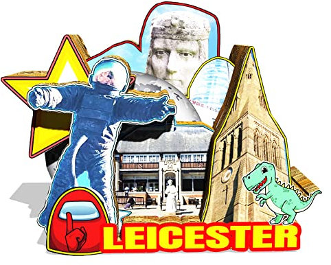 Leicester England 3D Wooden Fridge Magnet for Travel Collectibles Handmade Decoration 2