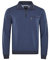 hajo Sweatshirt Langarm mit Reißverschluss Struktur Navy Größe M