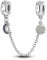 M&S Sun Moon Star Charm Sky Starry Celestial Night Safety Chain Charm Bead Pendant, 925 Sterling Silver Dangle Charm, Compatible With Pandora & European Bracelet �