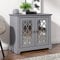 Galano Novara Buffet à 2 Portes, Armoire de Rangement et organiseurs – Console de présentation – Armoire Autonome pour Salon, entrée, Couloir, Cuisine – Gris Froid