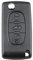 HooRLZ Coque Clé CE0536 Compatible pour Peugeot Partner 107 207 307 407 208 308, Citroen C2 C3 C4 C5 Berlingo Picasso, Boitier Clé Peugeot Partner, TéLéCommande Citroen, Clef Berlingo - 3 Boutons
