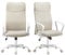 SONGMICS Bürostuhl, 2er Set, ergonomischer Schreibtischstuhl, Drehstuhl, gepolsterter Sitz, höhenverstellbar und neigbar, jeder Stuhl bis 120 kg belastbar, cappuccinobeige OBN034K01-2