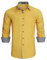 HISDERN Mens Dress Shirt Business Casual Long Sleeve Formal Non Iron Shirt with Pocket Yellow XL