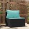 Rantry Garten-Mittelsofa mit Creme Kissen Massivholz Teak Sofa Gartensofa Modular Sofa Lounge Einzelsofa Loungesofa Möbel Gartenmöbel Garten Lounge #1