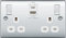 BG polished chrome Double Socket with USB 22W Type A & Type C USB NPC22UAC22W