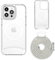 Lawonda Magnetische Handykette für iPhone 12/12 Pro Hülle mit Band, Handyhülle [Kompatibel mit Magsafe], Stoßfest Schutzhülle mit Abnehmbar Kordel zum Umhängen (Klar, für iPhone 12/12 Pro)