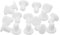 sourcing map 32 Pieces White Rubber Stopper, 4.3mm Plug Holes for 4mm/0.16 Hole