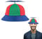 HEKOBAG 2Pcs Propeller Hat, Bucket Hat Colorful Helicopter Hat, Detachable Top Cap, Funny Adult Fisherman Hat, Baseball Cap With Propeller for Party Costume -57cm