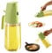 Olive Oil Sprayer for Cooking, 500ml/17oz 2 in 1 Glass Dispenser Bottle for Kitchen, Oil Mister Spray Bottle for Air Fryer, Salad, Frying, BBQ