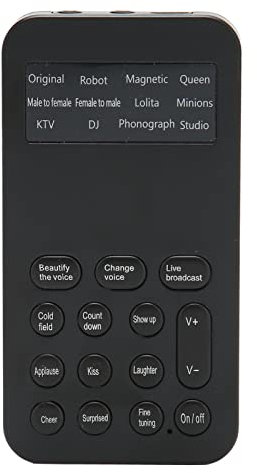 Voice Changer, Portable Handheld Changer with 8 Sound Effects Machine, Handheld Sound Card with 3.5mm Audio Cable for Mobile Phone PC Laptops