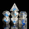 DND Würfel HNCCESG,Würfel Set DND Drachen Metall-Zink-Legierung 7 Stück Set für Dungeons & Dragons, TTRPG Spiele, Polyhedral RPG Würfel Set mit Geschenkbox (Matte Silver Blue)