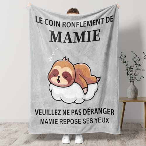 KAAYEE Cadeau Mamie, Plaid Couverture Polaire Idee Cadeau Anniversaire Mamie, Cadeau Mamie Noel Original, Cadeau Fete des Grand Mere