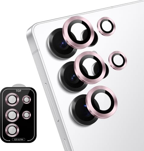 ToVioc Lente Fotocamera Pellicola Protettiva Compatibile con Samsung Galaxy S25 Ultra 5G HD Vetro Temperato Protezioni per Obiettivi per Samsung Galaxy S25 Ultra 5G - Rosa