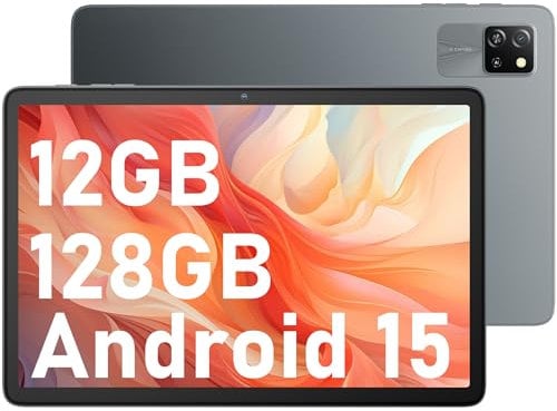 Blackview Tablet Android 15 Tab60 WiFi 10 Zoll Tablet, 12GB(4+8) RAM + 128GB ROM (2TB TF), Gaming Tablets Octa Core WiFi 6,1280 x 800 HD, 5100mAh Akuu,Widevine L1 Type C,Dual Kamera,Face ID,GPS,PC