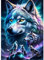 QQYRHN Wolf Diamond Painting Kits for Beginners Adults,5D Dreamland Diamond Art Kits, DIY Fantasy Round Full Drill Diamond Dots Diamond Gem Art with Painting Kits for Home Wall Decor 12x16 Inch