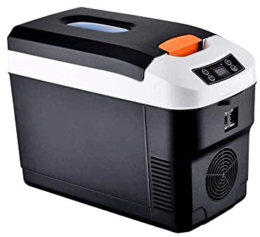 IUBGFTO Car Refrigerator 10L, Small Portable Fridge Compact Freezer, LCD Panel, Mute, Mini Car Fridge Outdoor Travel Refrigerator