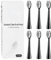 6 Pack Gum Care Replacement Brush Heads Compatible with Ordo Electric Toothbrush, Black