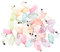 Abaodam 30st Flamingo-Cupcake-Topper Poolschwimmer Gartenstatuen Im Freien Mini-frösche Figur Solar- Pfau Gartenschmuck Neon Flamingo-Schwimmbad Miniatur Leuchtend Harz