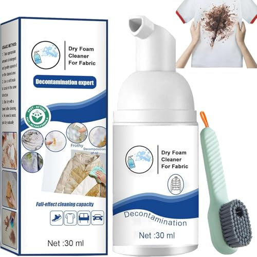 Dry Foam Cleaner, Dry Foam Cleaner For Clothes, Down Jacket Cleaner, Dry Cleaning Agent For Clothing Oil Stain, for Fabrics Down Coats, Instant Cleaning (1pcs)