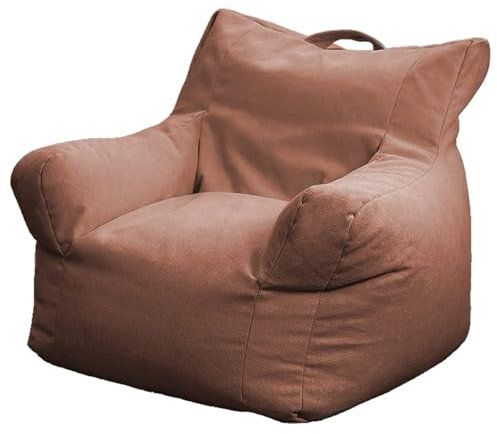 YUZDNM Sofa Bezug - Sitzsack Hülle, Sitzsackbezug Mit Reißverschluss, Sitzsackbezug Aus Baumwoll-Canvas (ohne Füllung), Sofa-Sessel, Großer, Weicher, Flauschiger Sitzsackbezug(Marrón)