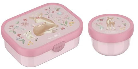 Mepal | Kinder Obst- und Bento Box | Campus Little Dutch meets Fruits | Spülmaschinenfest | 300 & 750 ml | Mit Fächern, Gabel & Clip-Verschluss | Perfekt für Snacks & Mahlzeiten | Fairy Garden
