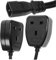 DIYEAH Connector Plug to Dual Uk Pin Power Adapter Cable Extension Cord for Computers Iec Power Splitter for Ups Systems Compact and Easy to Use