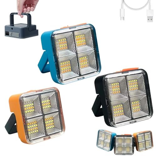 Mini Faro Solare Ricaricabile Multifunzionale, Faro A Led Portatile Per Esterni Con Ventosa Magnetica, Luce Solare Portatile Da Campeggio Con Supporto, Faretti A Led Senza Fili A 4 Modalità (Mix)