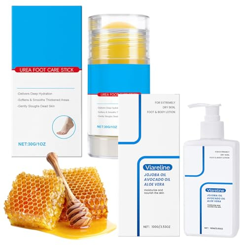 Urea Creme 60 Prozent & Bodylotion, Urea Fusscreme, Tiefenwirksame Feuchtigkeitspflege für Sehr Trockene, Raue und Rissige Haut, Schnell Einziehend, Für Glatte, Weiche & Gepflegte Haut