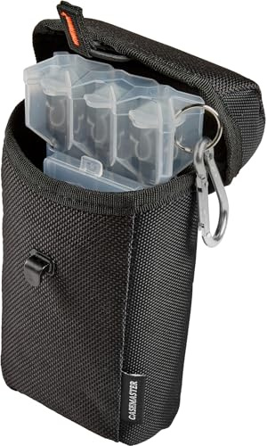 Casemaster Nomad Darts Case, Holds 3 Steel Tip or Soft Tip Darts Fully Assembled, EVA Dart Case with X-Flight Cavity, Carabiner Clip, Dart Storage Accessories