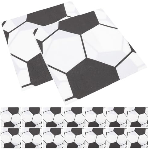 Abaodam 120stücke Fußballservietten mit Motiven Papierservietten für Partys und Sportevents Einwegservietten für Geburtstage und Feiern Weich und Robust