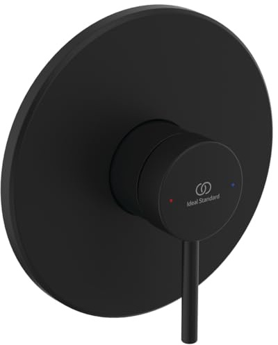 Ideal Standard Ceraline O Nuovo Brausearmatur Unterputz mit Temperatursperre bei 40° C, Dusche Einhebelmischer Duscharmatur – Schwarz Matt