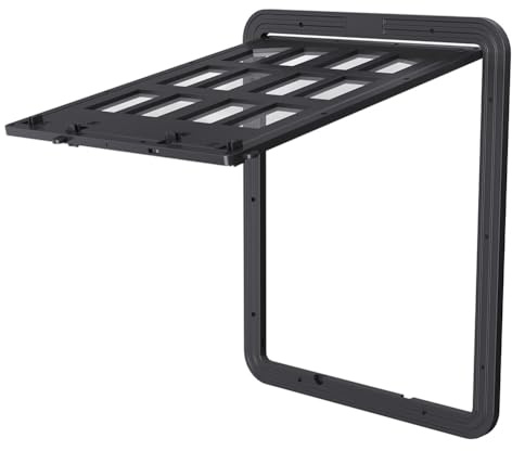 Akfldms Puerta para Perros Grandes con Mosquitera y Solapa Abatible. Puerta para Mascotas.