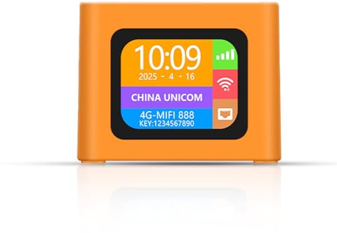 YUEHISY 4G LTE Mobile Hotspot WiFi6, Portable Travel Router with SIM Slot, 2.4/5.8GHz Dual Band, 300Mbps, 3000mAh, 32 Devices, Compact for Car RV Home