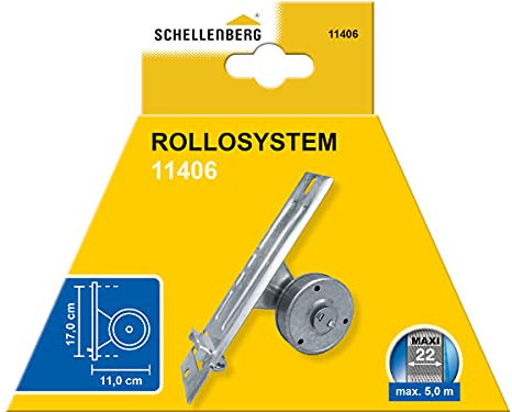 Schellenberg 11406 Enrollador en Entrada, 3600 W, 220 V, sin Placa de Cubierta, Distancia entre agujeros 17 cm