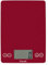 Escali 157R2 Arti Glass Food Scale Digital Countertop Kitchen, Baking and Cooking Scale with Nutrition and Calorie Counter, 15-Pound Capacity, 9 x 6.5 x .75, Rio Red