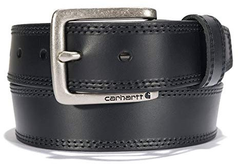 Carhartt Herren Casual Belt, Hamilton Gürtel (Schwarz mit Nickel-roll-Finish), 54