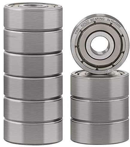 XiKe 10 Stück 625ZZ Mini Kugellager 5x16x5mm Chromstahl und Vorgeschmiert, 625-2Z Rillenkugellager mit Doppelter Metalldichtung.