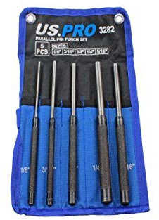 US PRO Tools 5pc Parallel Pin Punch Set 1/8 to 5/16 3282