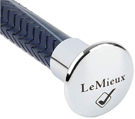 LeMieux LeGrip Schooling Whip 110cm in Navy - Horse Riding Stick for Equestrian Training - Light Polycarbon Shaft and Balanced Soft PU Grip Handle